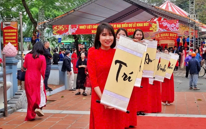 Lễ Khai b&uacute;t Xu&acirc;n B&iacute;nh Ngọ 2026 tại Đ&igrave;nh thờ Ti&ecirc;n triết Chu Văn An - Ảnh 3.