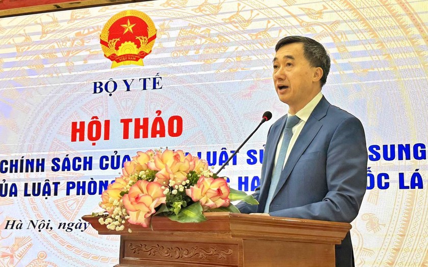 Bộ Y tế đề xuất x&acirc;y dựng khu&ocirc;n khổ ph&aacute;p l&yacute; đủ mạnh để giảm mạnh tỷ lệ sử dụng thuốc l&aacute;. - Ảnh 1.