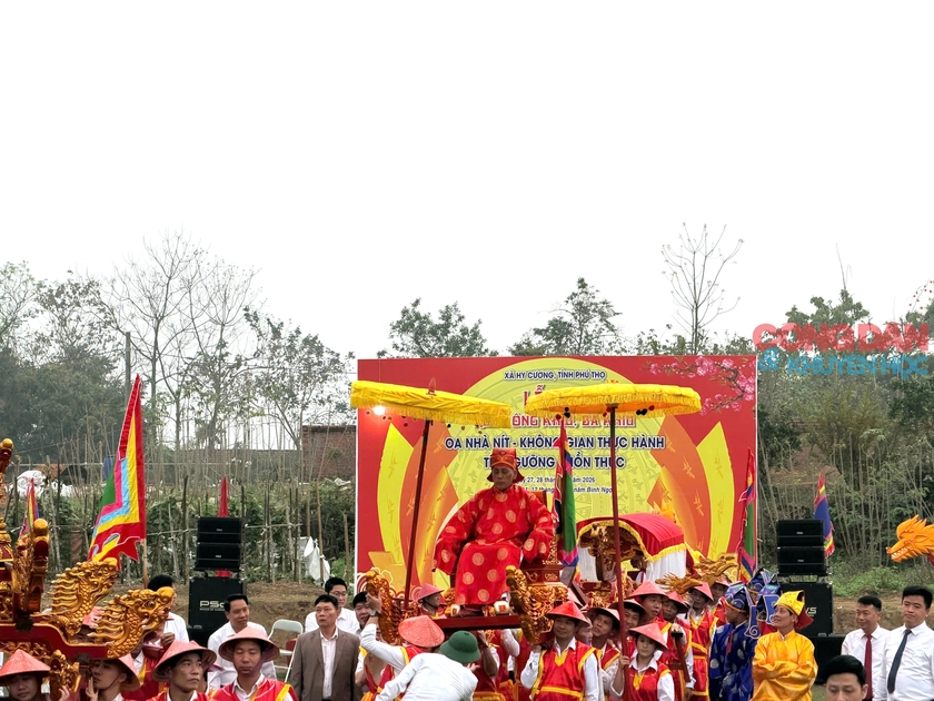 Sau 19 năm, một lễ hội d&acirc;n gian được kh&ocirc;i phục lại ở Ph&uacute; Thọ: Sức sống mới từ sự trao truyền thế hệ - Ảnh 3.