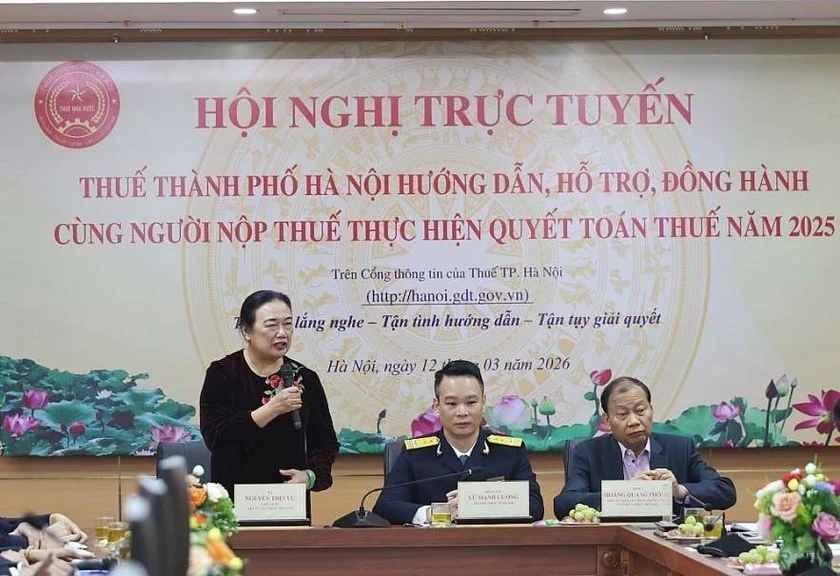 Thuế Th&agrave;nh phố H&agrave; Nội đồng h&agrave;nh c&ugrave;ng người nộp thuế thực hiện quyết to&aacute;n thuế năm 2025 - Ảnh 1.