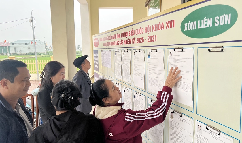 Cử tri trên quê hương Bác phấn khởi đi bầu cử từ sáng sớm - Ảnh 11.