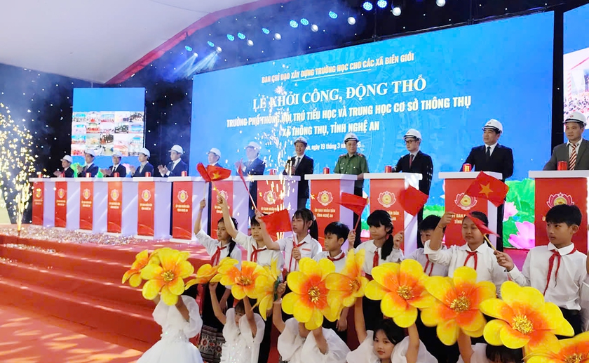 Nghệ An đồng loạt khởi c&ocirc;ng 11 trường học nội tr&uacute; - Ảnh 3.