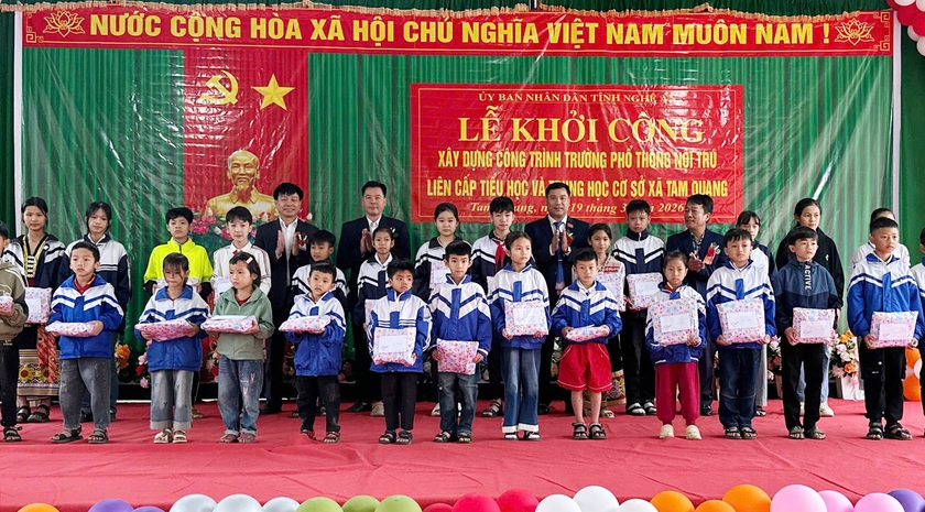 Nghệ An đồng loạt khởi c&ocirc;ng 11 trường học nội tr&uacute; - Ảnh 4.