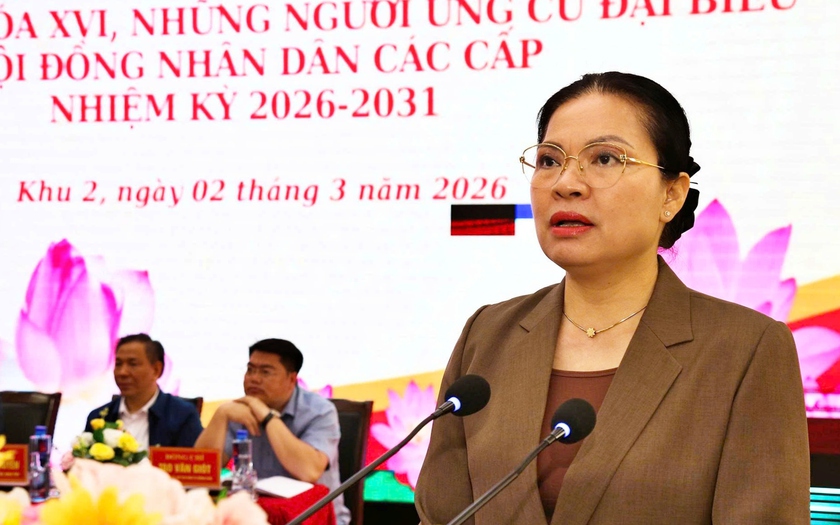 Ph&oacute; Chủ tịch - Tổng Thư k&yacute; Ủy ban Trung ương MTTQ Việt Nam H&agrave; Thị Nga tiếp x&uacute;c cử tri tại Lai Ch&acirc;u - Ảnh 2.