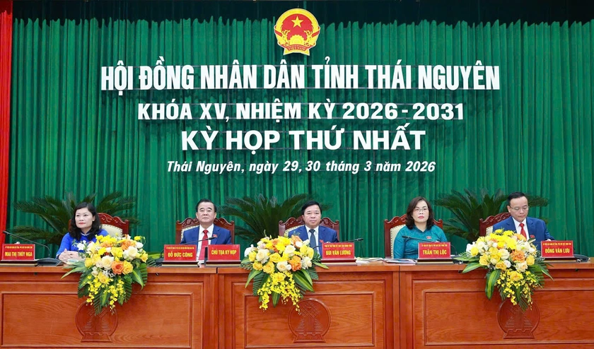 Kỳ họp thứ Nhất, HĐND tỉnh Th&aacute;i Nguy&ecirc;n kh&oacute;a XV, nhiệm kỳ 2026 - 2031 bầu c&aacute;c chức danh l&atilde;nh đạo HĐND v&agrave; UBND tỉnh. - Ảnh 6.