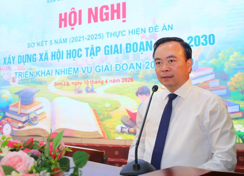 Sơn La sơ kết 5 năm thực hiện Đề &aacute;n "X&acirc;y dựng x&atilde; hội học tập giai đoạn 2021-2030" - Ảnh 1.