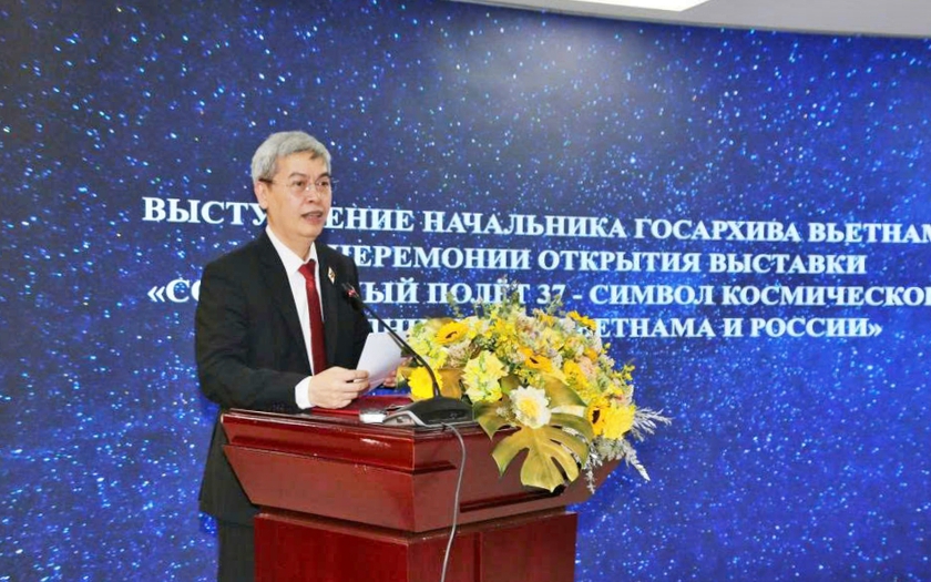 Trưng b&agrave;y t&agrave;i liệu lưu trữ: Chuyến bay Li&ecirc;n hợp 37 - Biểu tượng hợp t&aacute;c vũ trụ Việt Nam - Li&ecirc;n bang Nga - Ảnh 2.