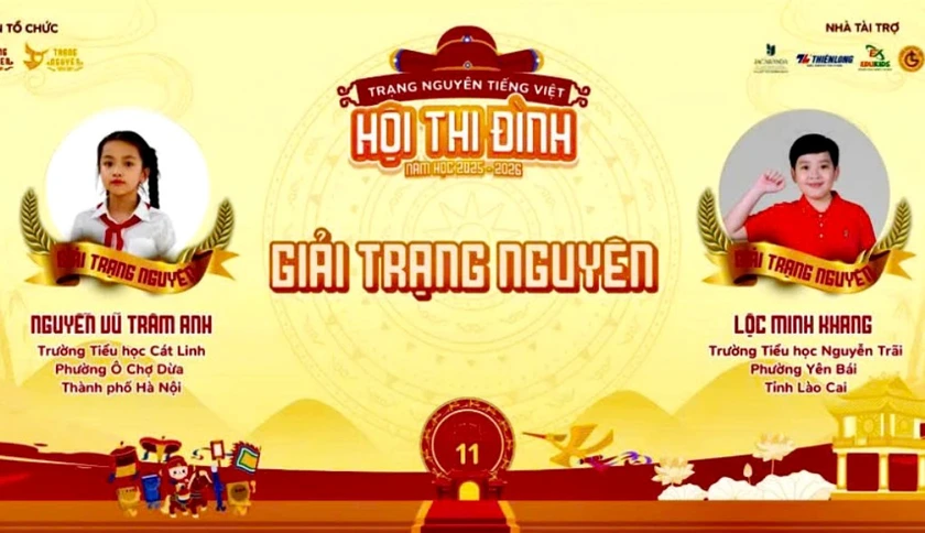 Một học sinh L&agrave;o Cai được vinh danh &ldquo;Trạng nguy&ecirc;n Tiếng Việt&rdquo; to&agrave;n quốc - Ảnh 2.