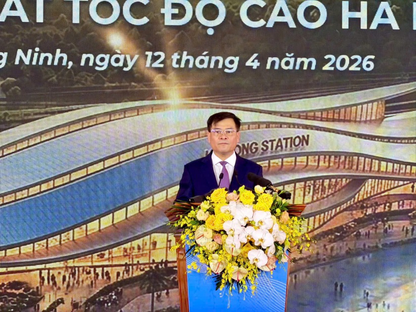 Thủ tướng Ch&iacute;nh phủ dự Lễ khởi c&ocirc;ng Dự &aacute;n tuyến đường sắt tốc độ cao H&agrave; Nội &ndash; Quảng Ninh - Ảnh 4.