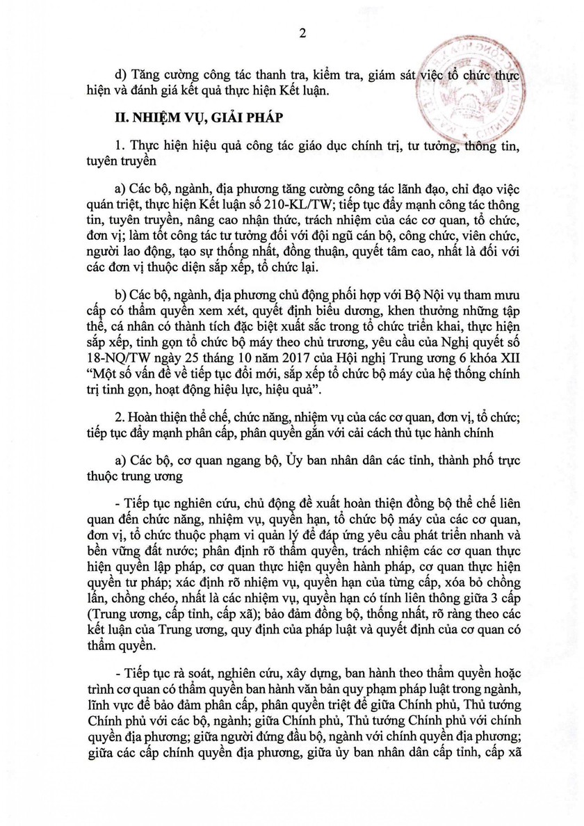 Nghị quyết 105/NQ-CP của Ch&iacute;nh phủ về tiếp tục x&acirc;y dựng, ho&agrave;n thiện tổ chức bộ m&aacute;y - Ảnh 3.