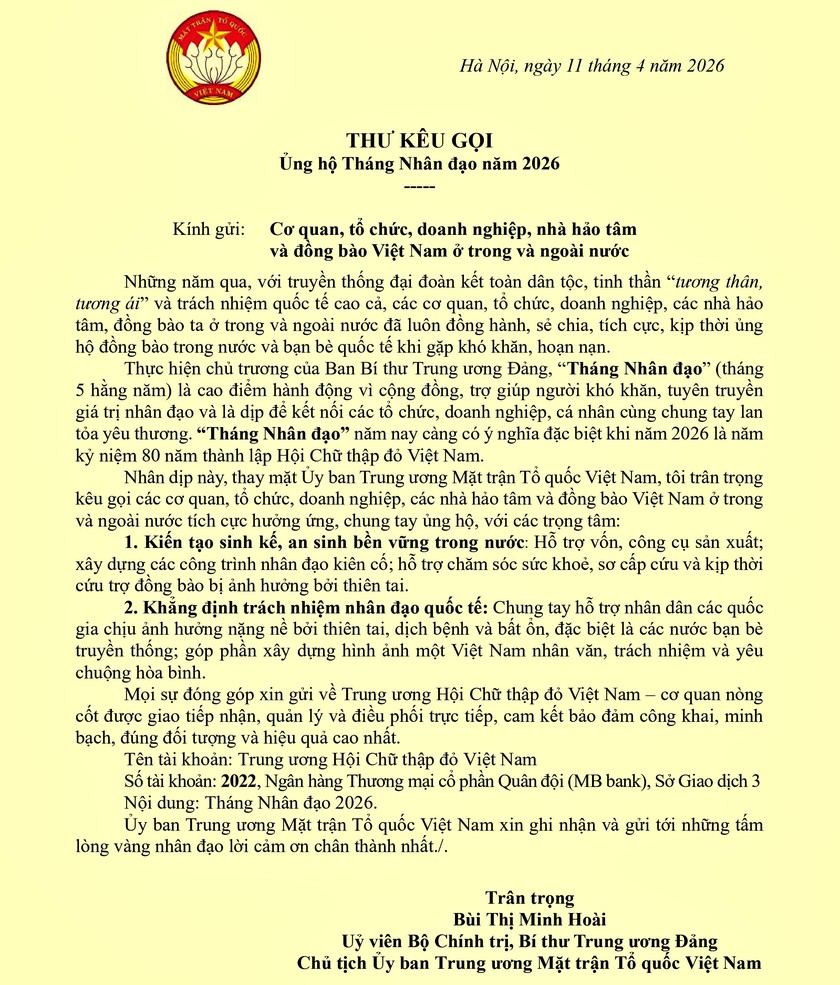 Phát động “Tháng Nhân đạo 2026” lan tỏa yêu thương, kết nối trách nhiệm cộng đồng - Ảnh 1.