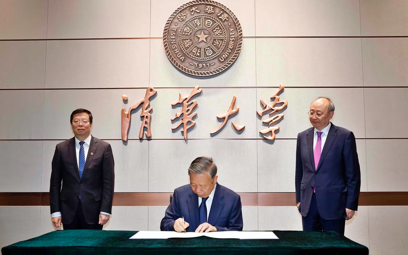 Tổng B&iacute; thư, Chủ tịch nước T&ocirc; L&acirc;m ph&aacute;t biểu ch&iacute;nh s&aacute;ch tại Đại học Thanh Hoa (Trung Quốc) - Ảnh 3.