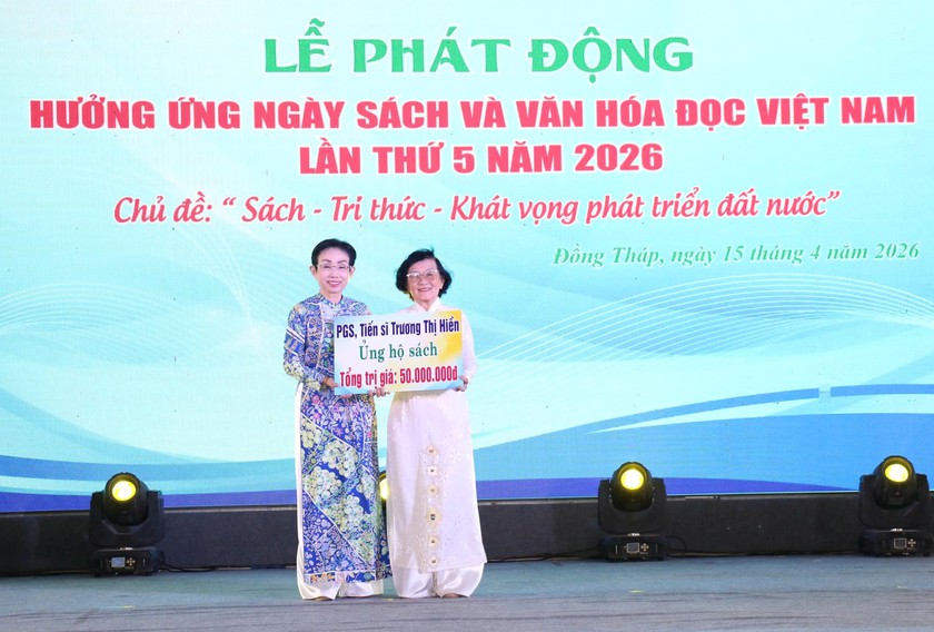 Hội Khuyến học Đồng Th&aacute;p đồng h&agrave;nh, hưởng ứng Ng&agrave;y S&aacute;ch v&agrave; Văn h&oacute;a đọc Việt Nam - Ảnh 1.
