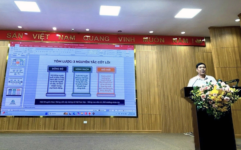 Hưng Y&ecirc;n tập huấn, th&uacute;c đẩy chuyển đổi số trong hoạt động khuyến học - Ảnh 3.