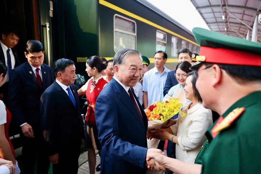 H&igrave;nh ảnh đẹp chuy&ecirc;n xa đ&oacute;n Tổng B&iacute; thư, Chủ tịch nước T&ocirc; L&acirc;m - Ảnh 5.