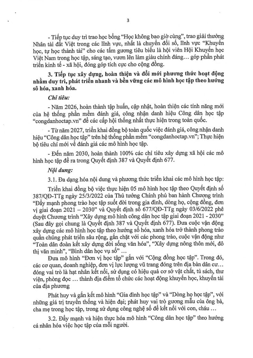 Hội Khuyến học Việt Nam đưa tinh thần Nghị quyết XIV của Đảng v&agrave;o t&acirc;m điểm sự nghiệp học tập to&agrave;n d&acirc;n - Ảnh 3.