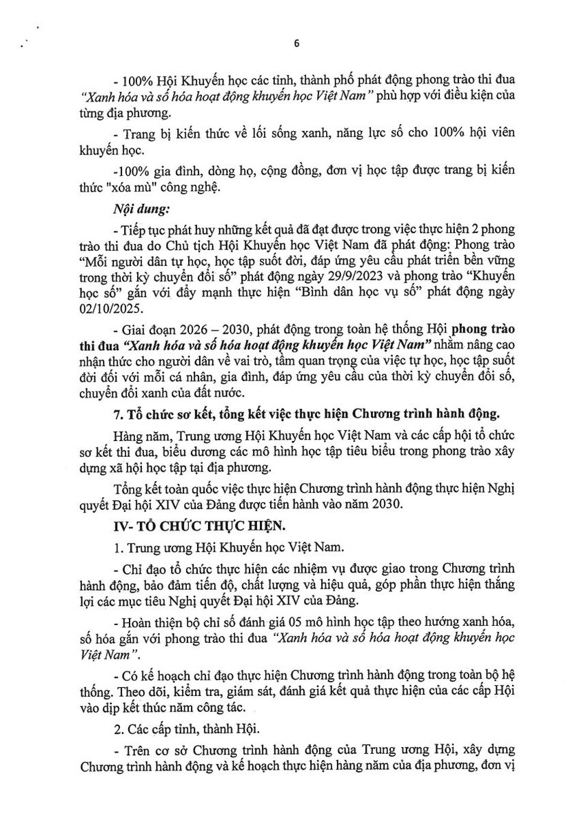 Hội Khuyến học Việt Nam đưa tinh thần Nghị quyết XIV của Đảng v&agrave;o t&acirc;m điểm sự nghiệp học tập to&agrave;n d&acirc;n - Ảnh 6.
