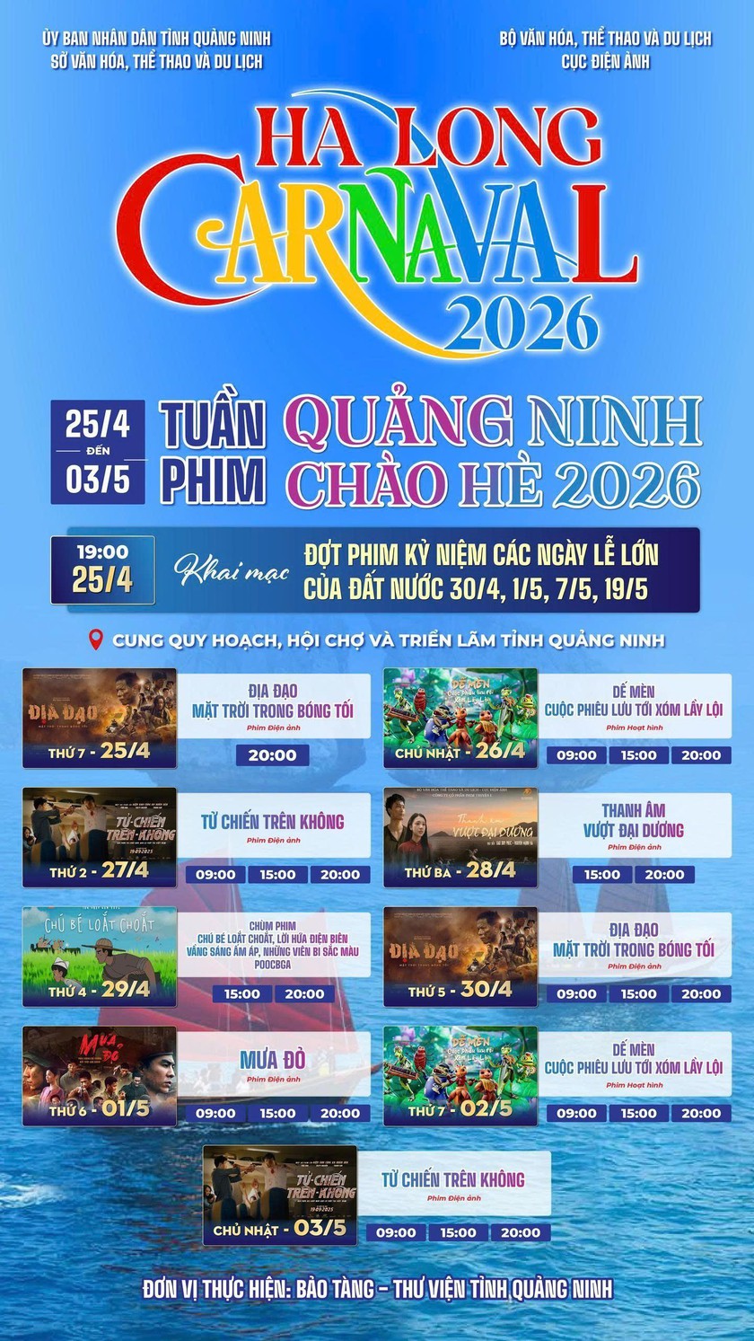 Nhiều bộ phim hay được c&ocirc;ng chiếu trong Tuần phim ch&agrave;o h&egrave; tại Quảng Ninh - Ảnh 1.