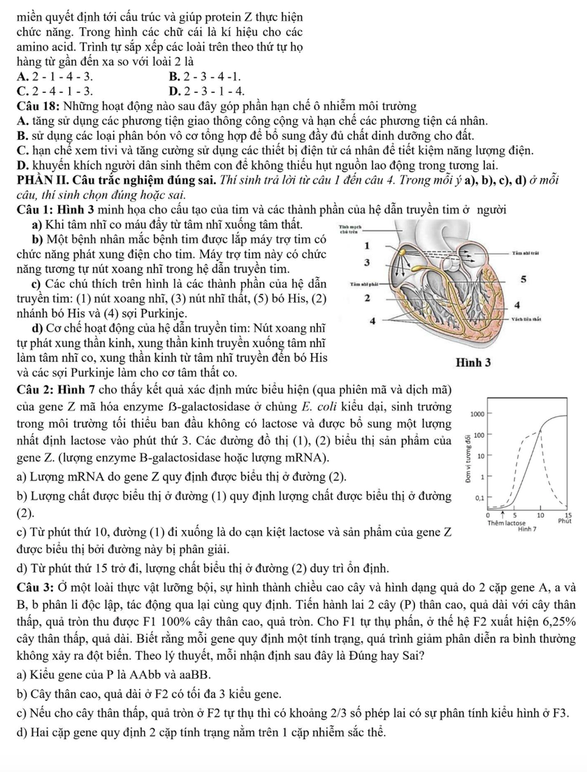 Đề thi thử tốt nghiệp trung học phổ th&ocirc;ng năm 2026 m&ocirc;n Sinh học của L&agrave;o Cai - Ảnh 3.