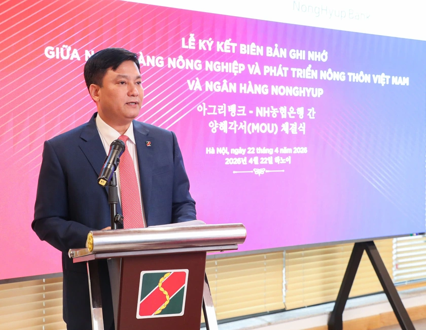 Agribank v&agrave; NongHyup Bank k&yacute; kết Bi&ecirc;n bản ghi nhớ, mở rộng hợp t&aacute;c t&agrave;i ch&iacute;nh n&ocirc;ng nghiệp v&agrave; chuyển đổi số - Ảnh 1.