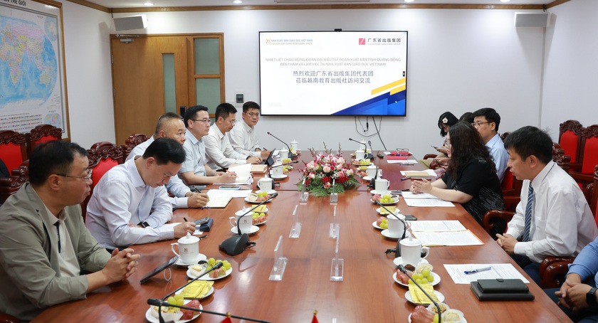 Tăng cường hợp t&aacute;c, trao đổi kinh nghiệm xuất bản với Tập đo&agrave;n Xuất bản tỉnh Quảng Đ&ocirc;ng - Ảnh 1.