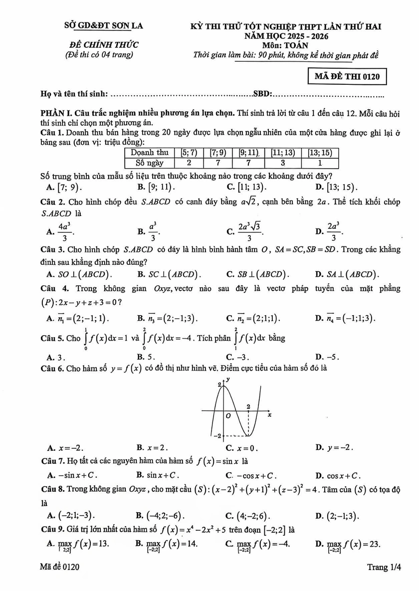 Đề thi thử tốt nghiệp trung học phổ th&ocirc;ng năm 2026 m&ocirc;n Sinh học của L&agrave;o Cai - Ảnh 2.