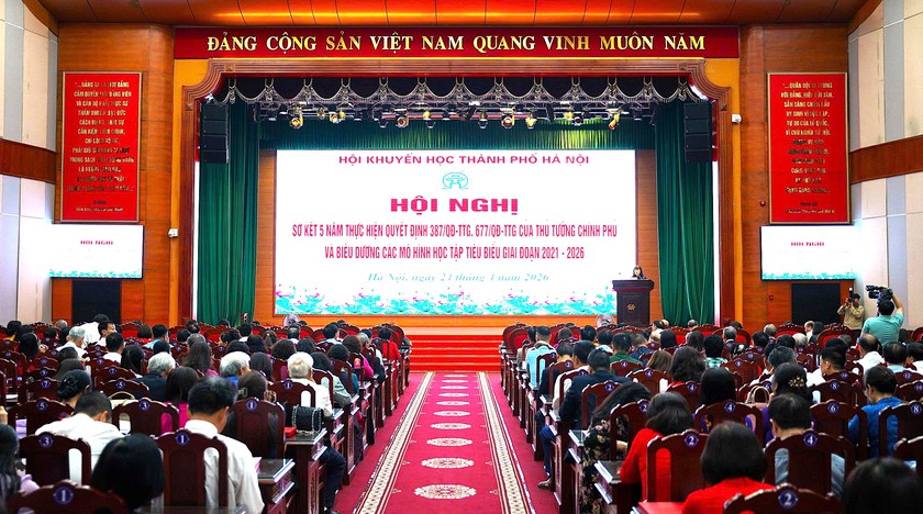 Hội Khuyến học H&agrave; Nội sơ kết, biểu dương c&aacute;c m&ocirc; h&igrave;nh học tập ti&ecirc;u biểu giai đoạn 2021-2026 - Ảnh 7.