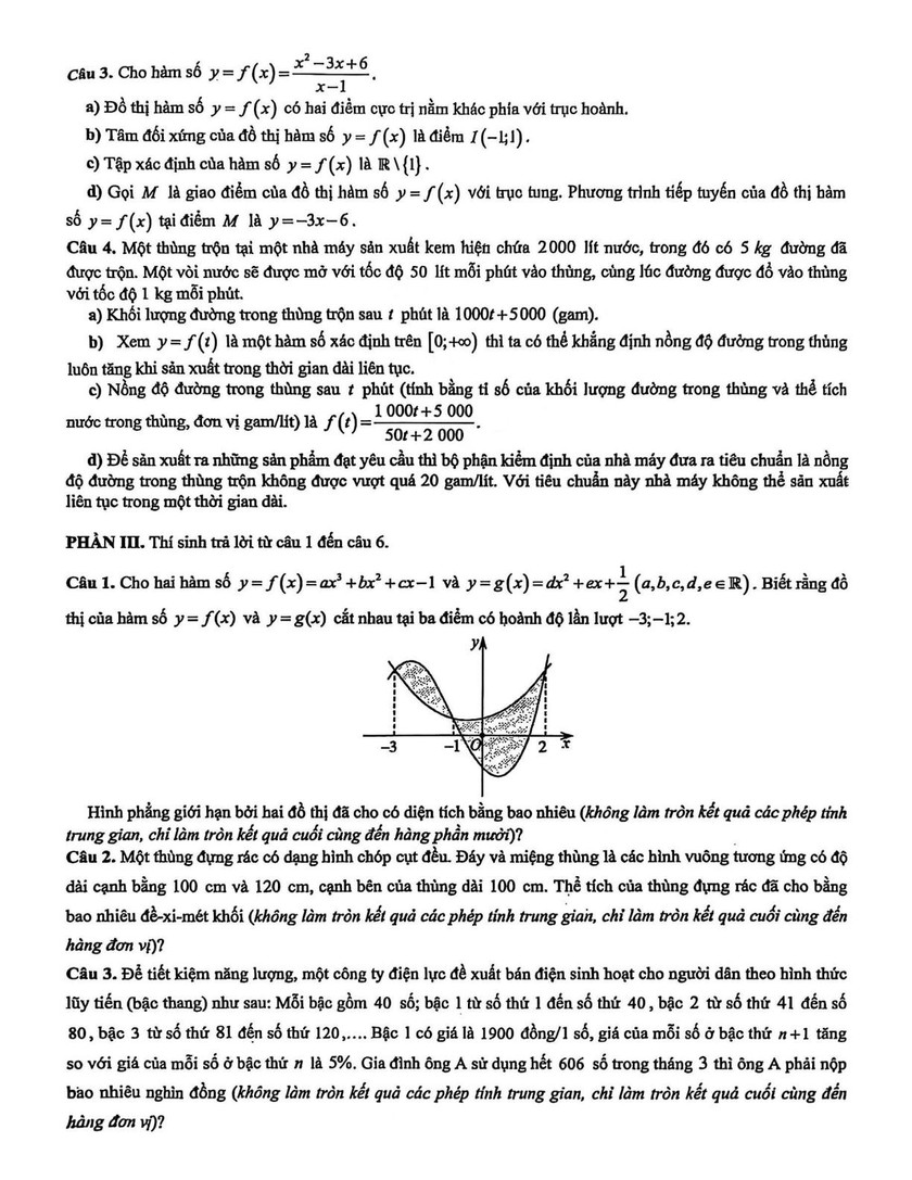 Đề thi thử tốt nghiệp trung học phổ th&ocirc;ng đợt 2 năm 2026 m&ocirc;n To&aacute;n của Sơn La  - Ảnh 3.