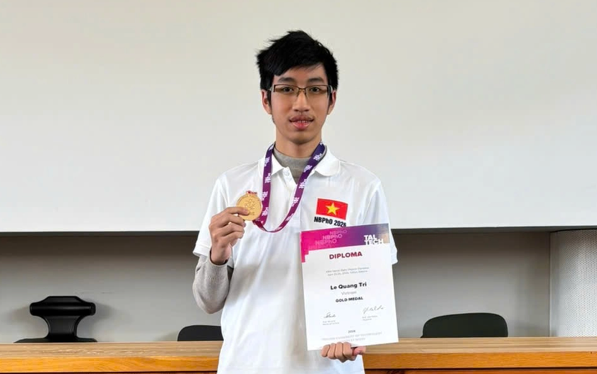 Nam sinh Trường Phổ th&ocirc;ng Năng khiếu gi&agrave;nh Huy chương V&agrave;ng Olympic Vật l&yacute; Bắc &Acirc;u - Baltic 2026 - Ảnh 1.