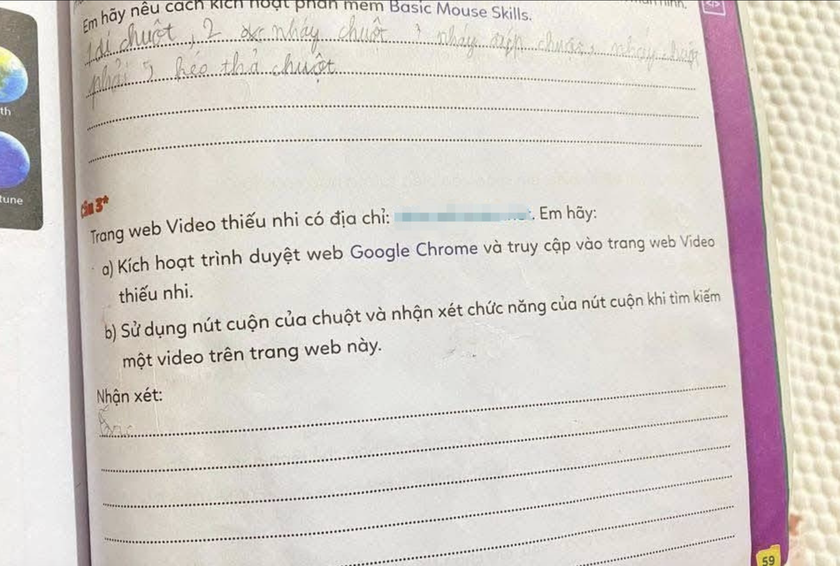 Vở b&agrave;i tập Tin học lớp 3 chứa link website "đen": Đơn vị ph&aacute;t h&agrave;nh th&ocirc;ng b&aacute;o khẩn, c&ocirc;ng an v&agrave;o cuộc l&agrave;m r&otilde; - Ảnh 1.