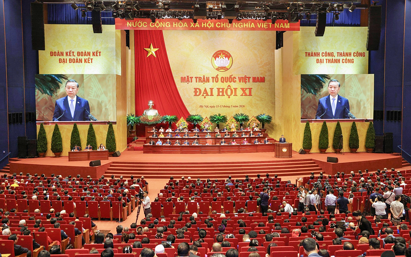 Tổng B&iacute; thư, Chủ tịch nước T&ocirc; L&acirc;m ph&aacute;t biểu chỉ đạo tại Đại hội XI Mặt trận Tổ quốc Việt Nam - Ảnh 2.
