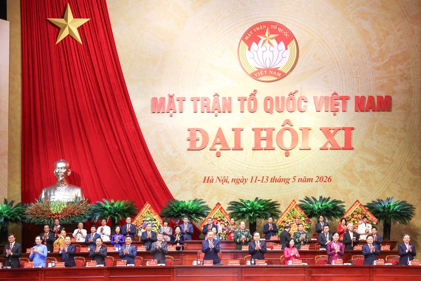 Khai mạc trọng thể Đại hội đại biểu to&agrave;n quốc Mặt trận Tổ quốc Việt Nam lần thứ XI - Ảnh 1.