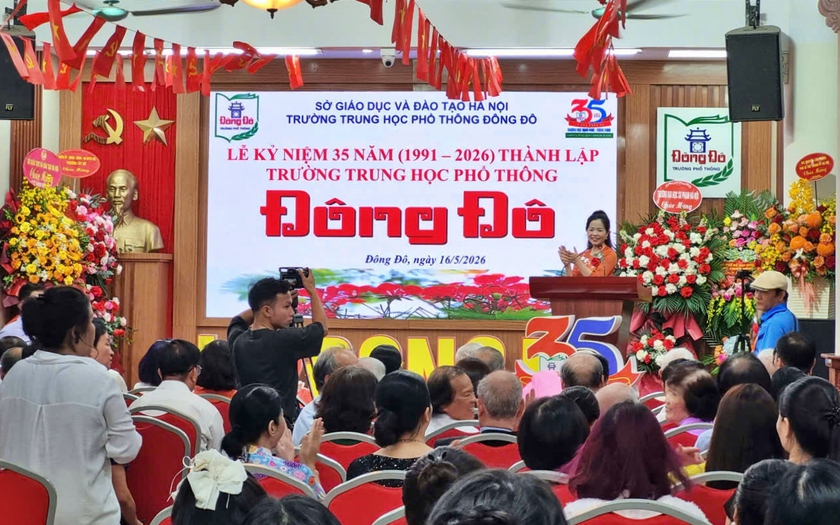 Trường Trung học phổ th&ocirc;ng Đ&ocirc;ng Đ&ocirc; kỷ niệm 35 năm th&agrave;nh lập - Ảnh 2.