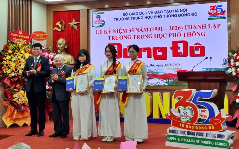 Trường Trung học phổ th&ocirc;ng Đ&ocirc;ng Đ&ocirc; kỷ niệm 35 năm th&agrave;nh lập - Ảnh 3.