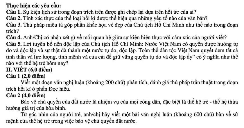 Đọc hiểu hồi kí, viết đoạn văn nghị luận văn học và bài văn nghị luận xã hội - Ảnh 1.