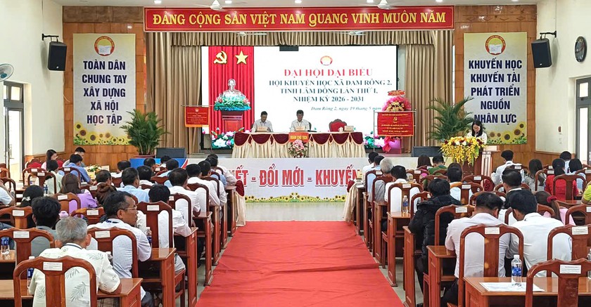 Đại hội đại biểu Hội Khuyến học x&atilde; Đam R&ocirc;ng 2 (L&acirc;m Đồng) đẩy mạnh khuyến học gắn với chuyển đổi số - Ảnh 3.