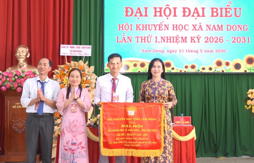 X&atilde; Nam Dong (L&acirc;m Đồng) tổ chức Đại hội đại biểu Hội Khuyến học lần thứ I - Ảnh 1.