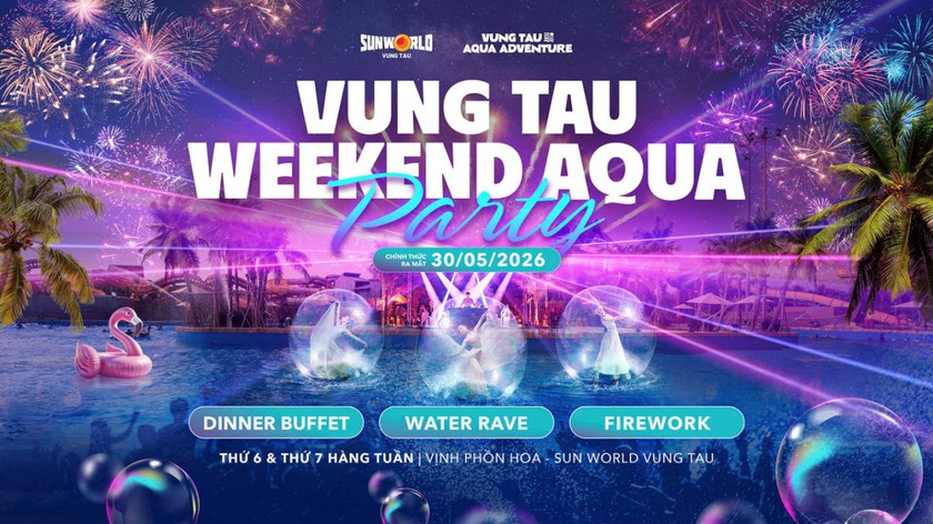 Bắn ph&aacute;o hoa h&agrave;ng tuần, Vũng T&agrave;u hấp dẫn với chuỗi đại tiệc đ&ecirc;m chưa từng c&oacute; tại c&ocirc;ng vi&ecirc;n nước - Ảnh 1.
