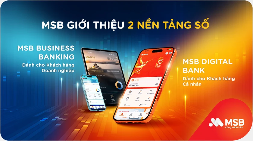Cuộc đua số của MSB ấn tượng với bộ đ&ocirc;i nền tảng ng&acirc;n h&agrave;ng số mới - Ảnh 1.