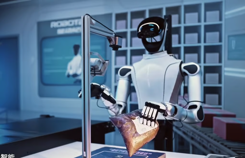 Bưu ch&iacute;nh Trung Quốc đưa robot h&igrave;nh người M7 v&agrave;o quy tr&igrave;nh ph&acirc;n loại bưu kiện  - Ảnh 2.