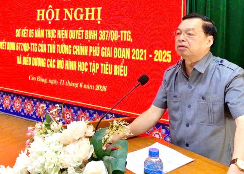 Hội Khuyến học tỉnh Cao Bằng sơ kết 5 năm phong tr&agrave;o học tập suốt đời, x&acirc;y dựng m&ocirc; h&igrave;nh c&ocirc;ng d&acirc;n học tập  - Ảnh 2.