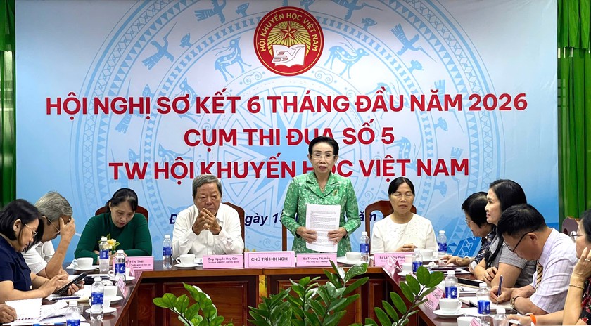 Khuyến học Cụm thi đua số 5 chủ động th&iacute;ch ứng m&ocirc; h&igrave;nh mới, n&acirc;ng cao chất lượng hoạt động - Ảnh 1.