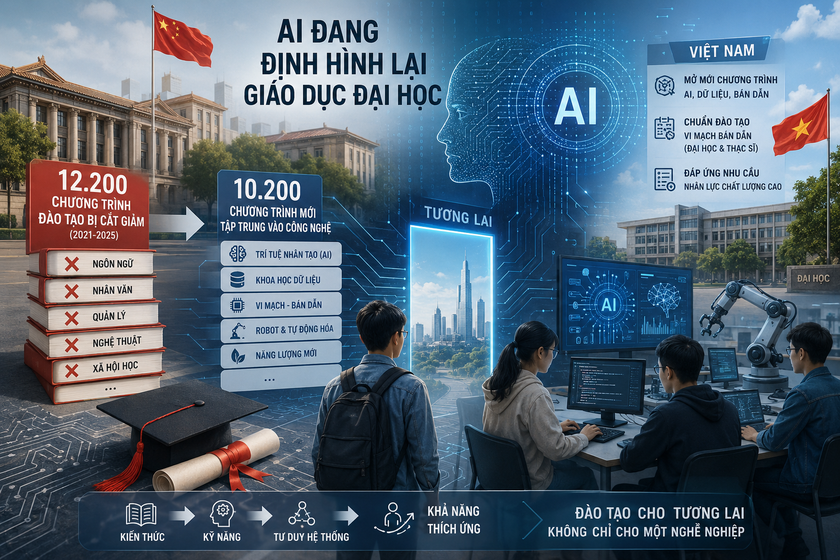 Hơn 12.000 ng&agrave;nh học bị x&oacute;a bỏ tại Trung Quốc: AI đang định h&igrave;nh lại đại học tương lai như thế n&agrave;o? - Ảnh 2.