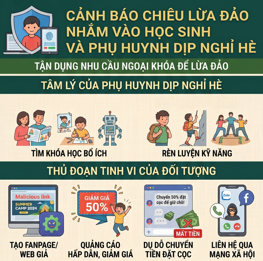 Cảnh báo chiêu lừa đăng ký trại hè, khóa học ngoại khóa dịp nghỉ hè - Ảnh 1.