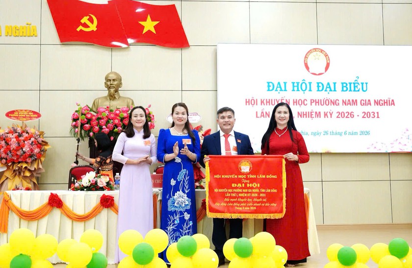 Đại hội Hội Khuyến học phường Nam Gia Nghĩa (L&acirc;m Đồng) lần thứ I quyết t&acirc;m x&acirc;y dựng tổ chức Hội vững mạnh - Ảnh 1.