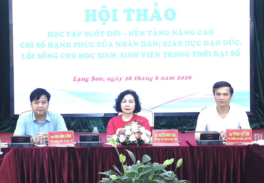Hội Khuyến học tỉnh Lạng Sơn lồng gh&eacute;p ti&ecirc;u ch&iacute; hạnh ph&uacute;c v&agrave; sinh kế v&agrave;o c&aacute;c m&ocirc; h&igrave;nh học tập - Ảnh 1.