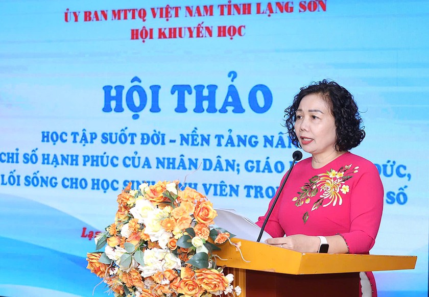 Hội Khuyến học tỉnh Lạng Sơn lồng gh&eacute;p ti&ecirc;u ch&iacute; hạnh ph&uacute;c v&agrave; sinh kế v&agrave;o c&aacute;c m&ocirc; h&igrave;nh học tập - Ảnh 2.