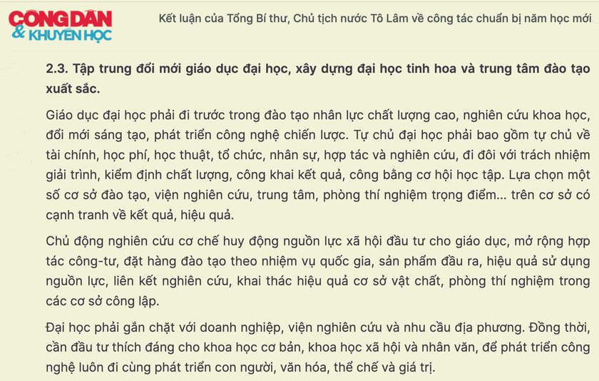 Chiến lược về đổi mới gi&aacute;o dục đại học, th&uacute;c đẩy đ&agrave;o tạo nghề gắn với nhu cầu thực tiễn của doanh nghiệp - Ảnh 1.