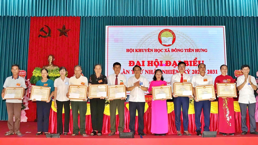 Đại hội Đại biểu Hội Khuyến học x&atilde; Đ&ocirc;ng Ti&ecirc;n Hưng thống nhất nhiệm vụ khơi dậy truyền thống hiếu học - Ảnh 2.