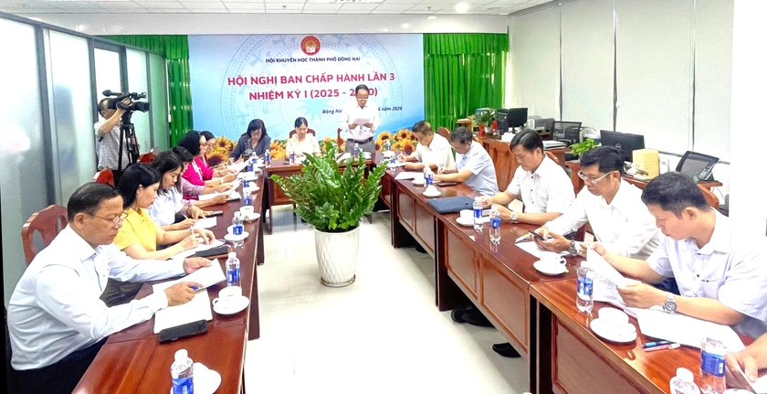 Hội Khuyến học th&agrave;nh phố Đồng Nai tổ chức Hội nghị Ban Chấp h&agrave;nh lần thứ 3 - Ảnh 2.